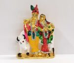 radha krishna with cow car dashboard idol