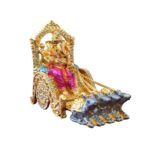 Image of a Small size Ganesha Car Dashboard Idol riding a rath