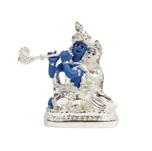 Pure silver plated idol of Radha Krishna , for sale in Canada and US