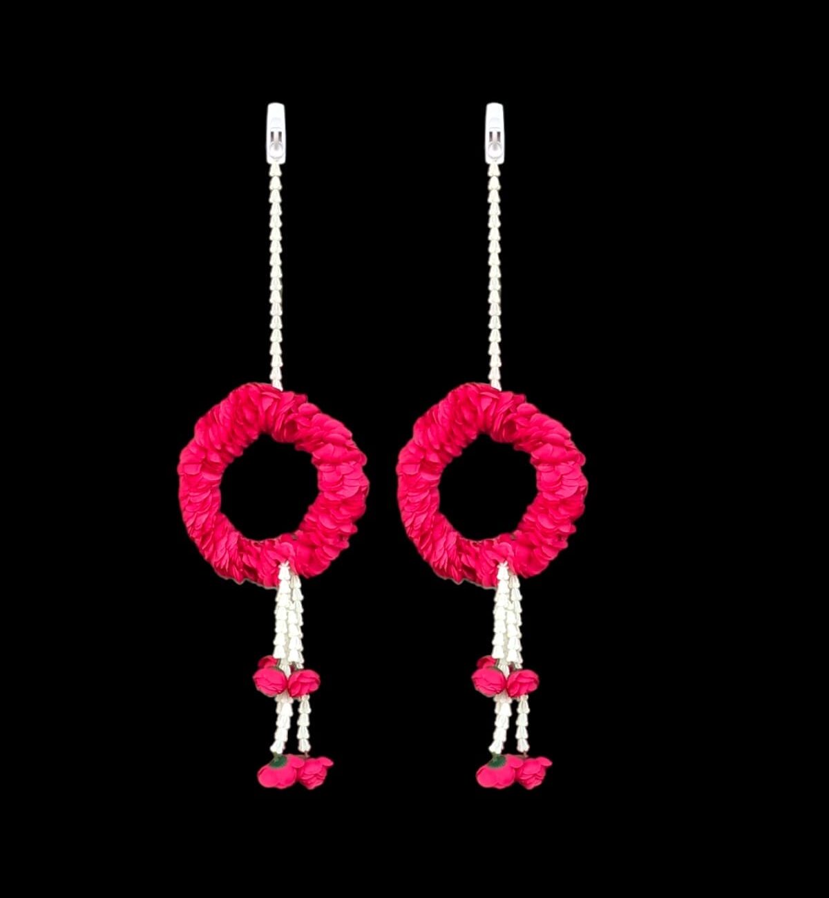 Image of Diwali decor Wall hanging for your home - Red color flowers in Canada and the US