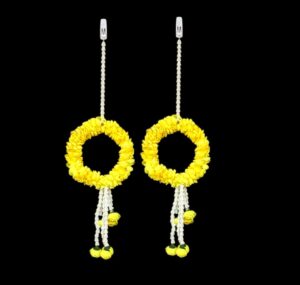 Image of Diwali decor Wall hanging for your home - yellow color flowers in Canada and the US