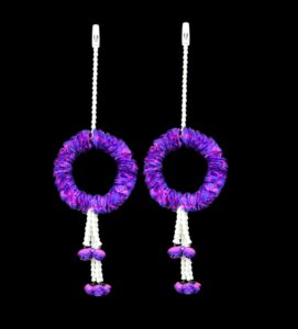 Image of Diwali decor Wall hanging for your home - Purple color flowers in Canada and the US