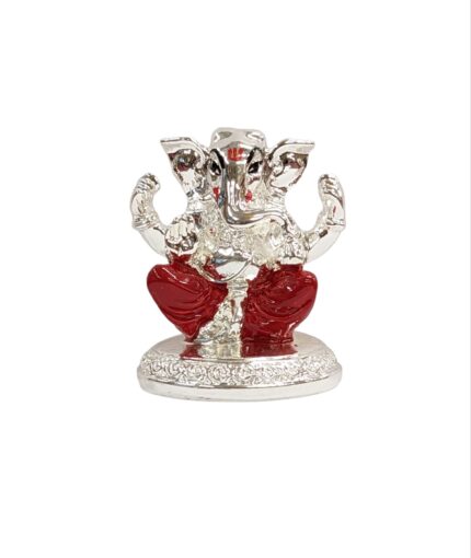 Image of Pure silver plated Ganesha Car Dashboard