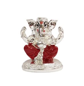 Image of Pure silver plated Ganesha Car Dashboard