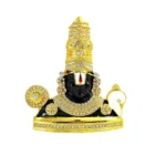 Tirupati Balaji face with meena work and stone work. Perfect for home mandap and Car Dashboard statue