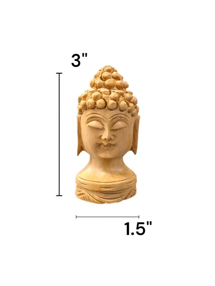 Dimensions of the wooden Buddha face