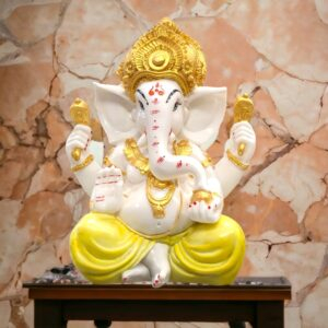 Image of Large Ganesha Idol wearing yellow dhoti