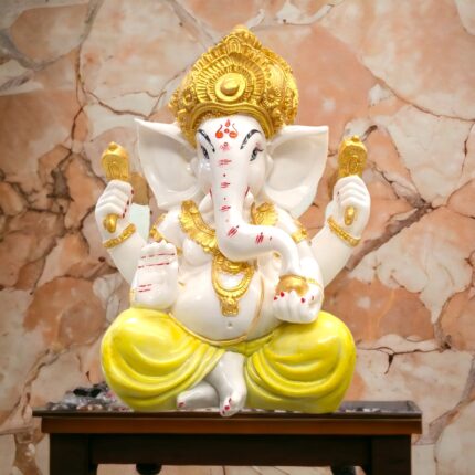 Image of Large Ganesha Idol wearing yellow dhoti