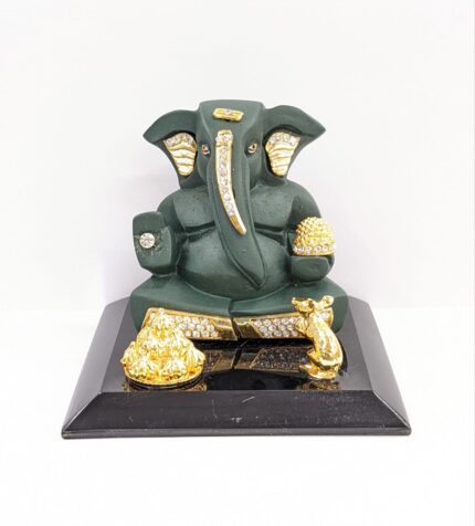 Premium statue of Ganesha on a platform , Perfect for gifts and home mandir