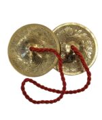 Image of Brass cymbals also called as manjira used for mediatation and music