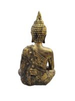 Image of a golden oxidized meditating Buddha idol