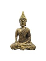 Meditating Buddha statue - Gold Antique | Large - 15 inch - Image 3