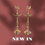 Pair of Kerala Murga Brass Lamps in Canada and the US.