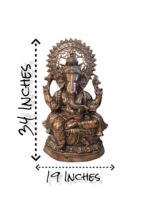 Large metal Ganesha 34 inches tall , for sale in Canada and the US.