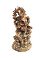 side view Large copper Ganesha Statue - 16 Inches in Canada and the US