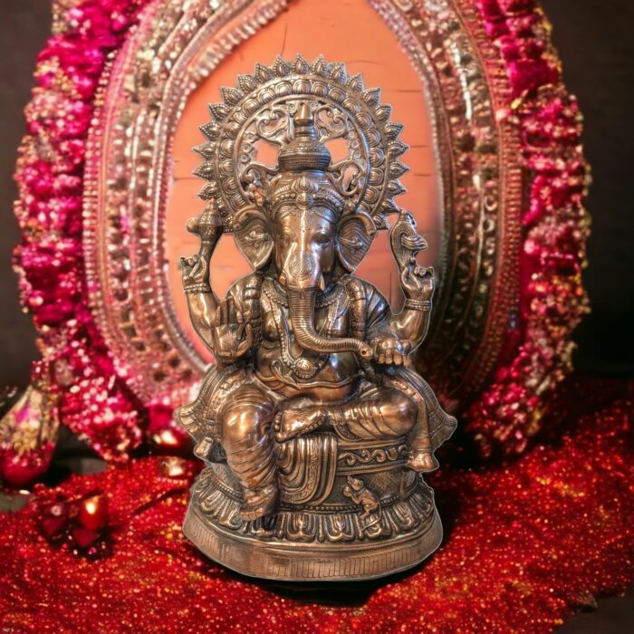 Large metal Ganesha 34 inches tall , for sale in Canada and the US.