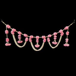 Image of fancy pearl and tissue toran for your Diwali Decor in Canada and the US