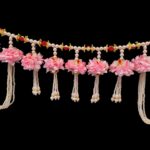 Image of fancy pearl and tissue toran for your Diwali Decor in Canada and the US