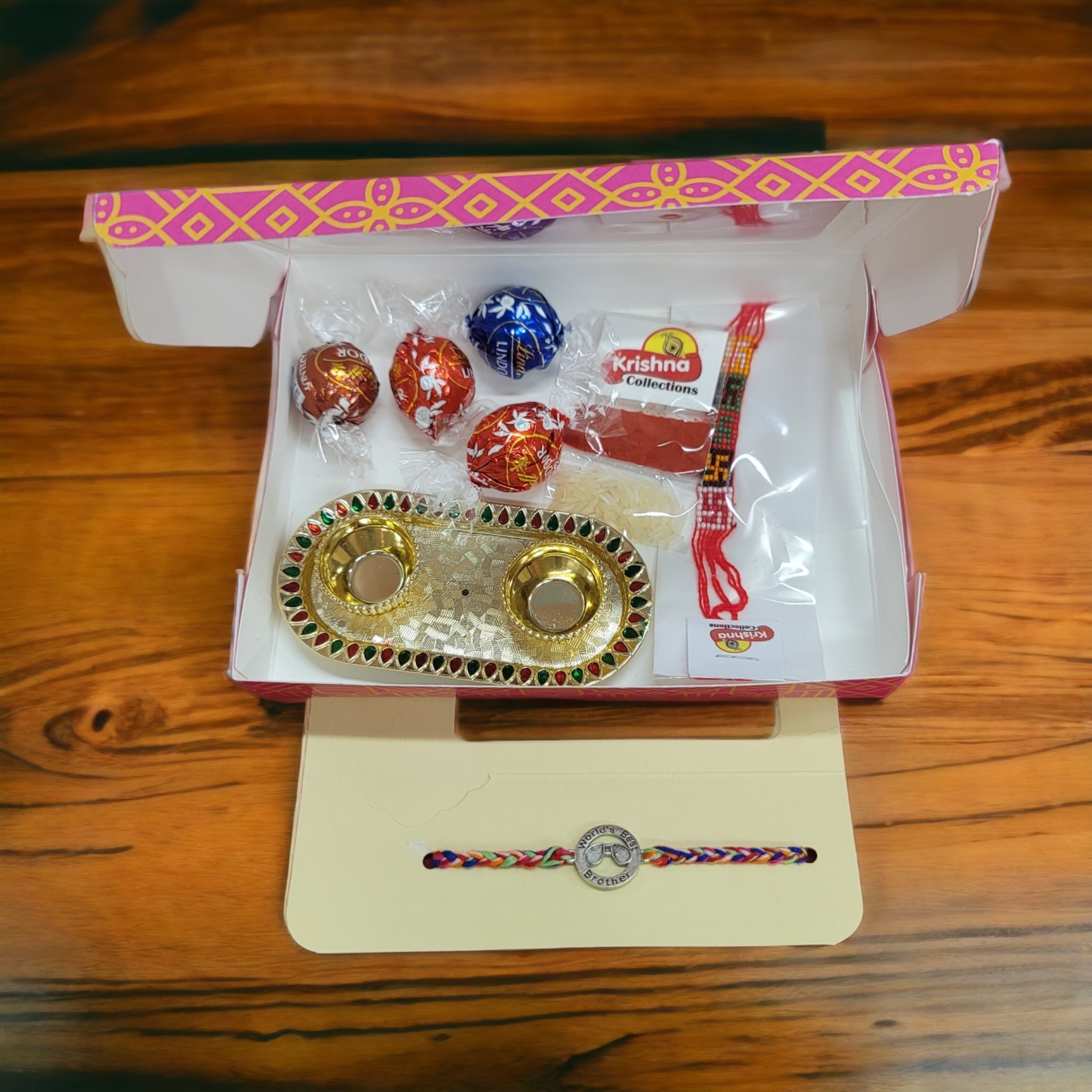 Worlds best brother Rakhi Choco hamper for quick delivery in Canada and the US