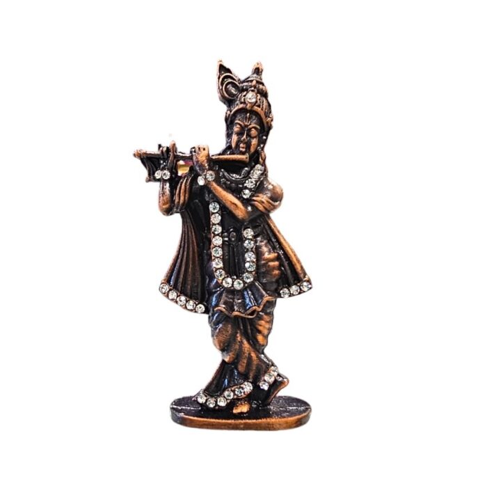 Krishna Car Dashboard Idol in bronze color, most exclusive car dashboard idols in Canada and the US