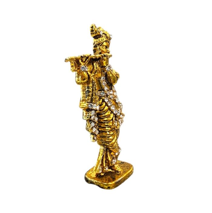 Krishna Car Dashboard Idol in Golden Oxidized color, most exclusive car dashboard idols in Canada and the US