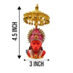 dimensions on the image of Hanuman car dashboard Idol with chattar