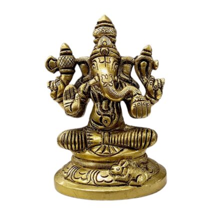 Unique brass Ganesha Idol - Perfect gift for house warming and anniversary