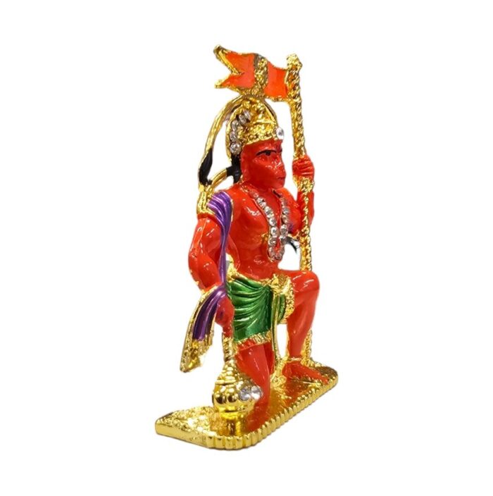 Hanuman with Dhawja Car Dashboard Idol