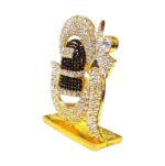 side view image of Dazzling om with shivling car dashboard Idol