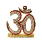 Om for Car Dashboard with red meena work