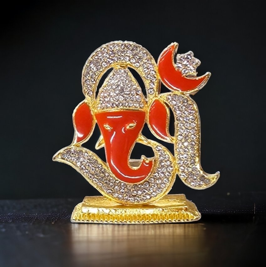 Om with Ganesha Car dashboard Idol