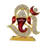 Om with Ganesha Car dashboard Idol - Maroon