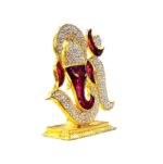 Om with Ganesha Car dashboard Idol - Maroon