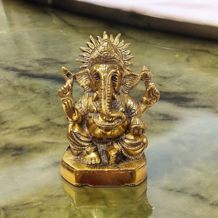 Metal Ganesha Statue - Suraj Ganesha