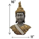 Dimension of Buddha Bust Statue | Large -16 inch