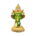 Car dashboard idol of Ganesh - Face of Ganesha - Green
