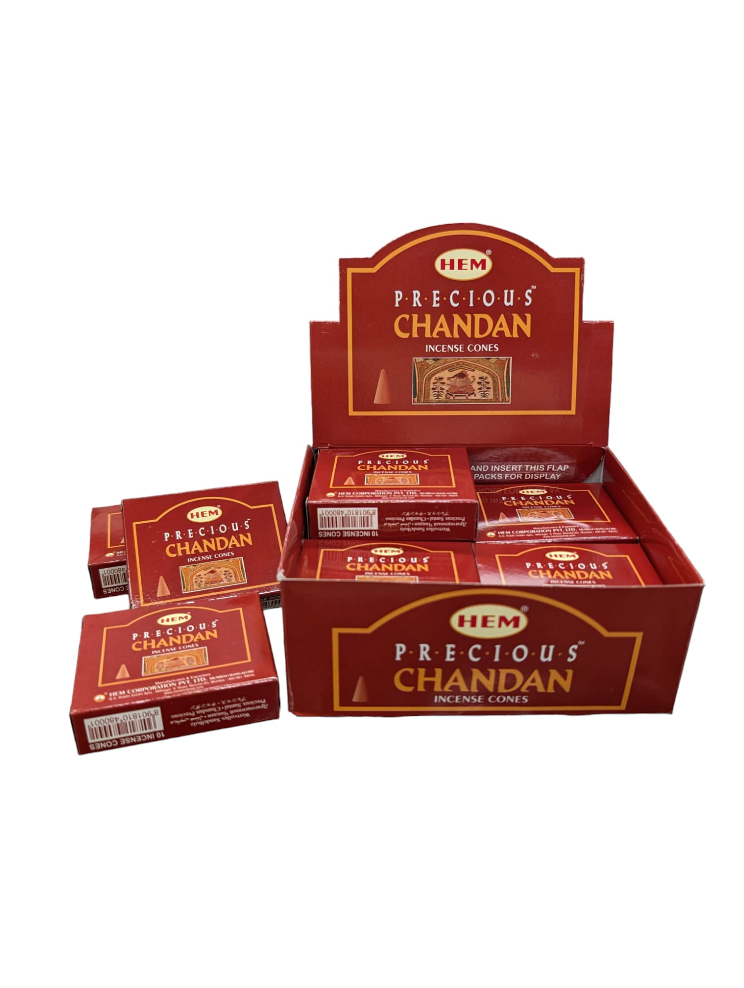 Image of wholesale box on Chandan Incense Cones from Hem Incense