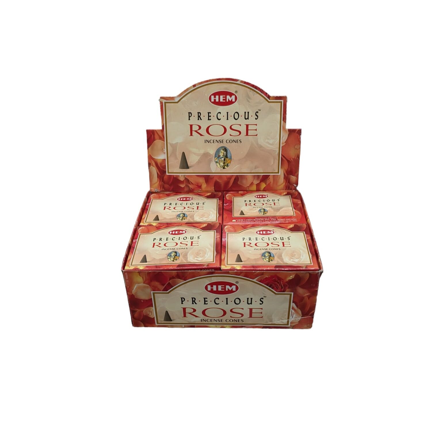 Wholesale box of Rose Incense Cones from Hem Incense