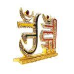 side view Jain religious symbol Om harim