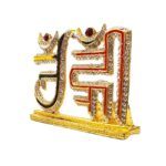 side view Jain religious symbol Om harim