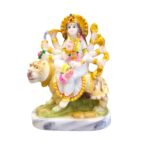Sherawali Mata 4" idol-White gold