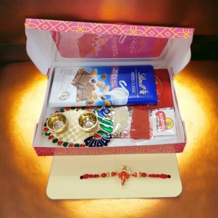 Ganesh Rakhi hamper with lindt chocolates