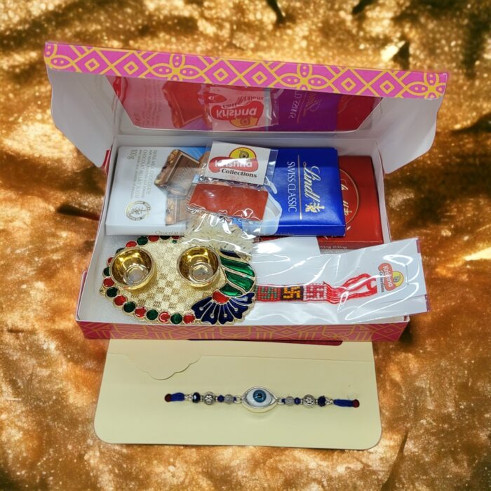 Evil eye Rakhi Chocolate Gift Hamper