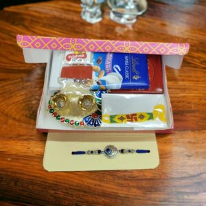 Evil eye Lindt Chocolate Rakhi Hamper . Send rakhi to Canada | Send Rakhi to USA | Custom Rakhi hamper