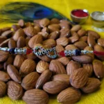 brother with colored stone rakhi