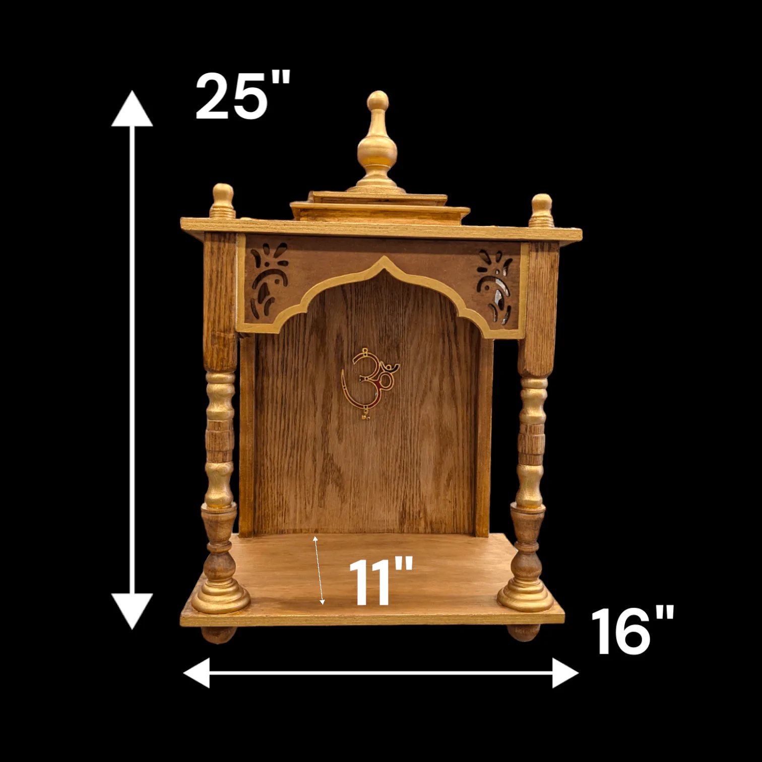 Wooden home Temple -25 inch | Mandir for Home