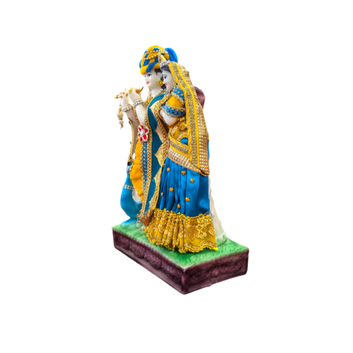 Radha Krishna Statue with blue dress