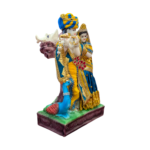 Side view Radha Krishna Statue with blue dress