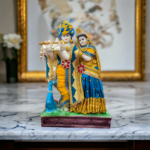 Radha Krishna Statue with blue dress