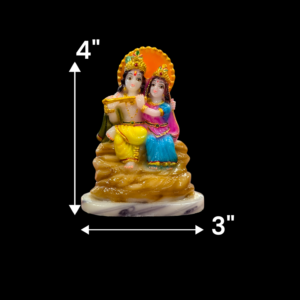 Dimensions on image of Radha Krishna Idol